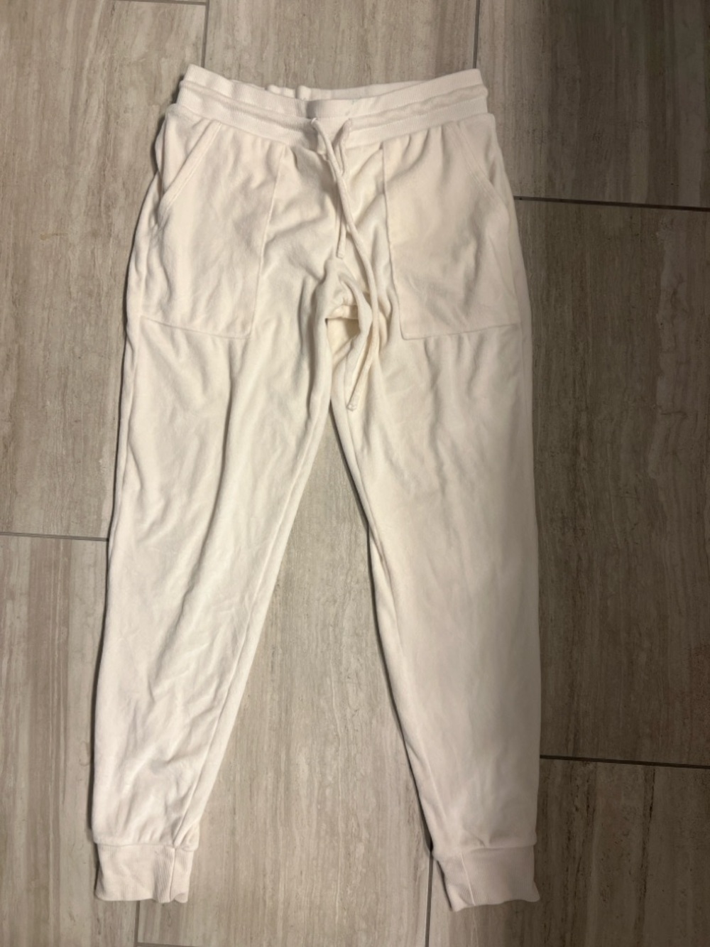 Stars above fleece Cream Cozy Drawstring Joggers